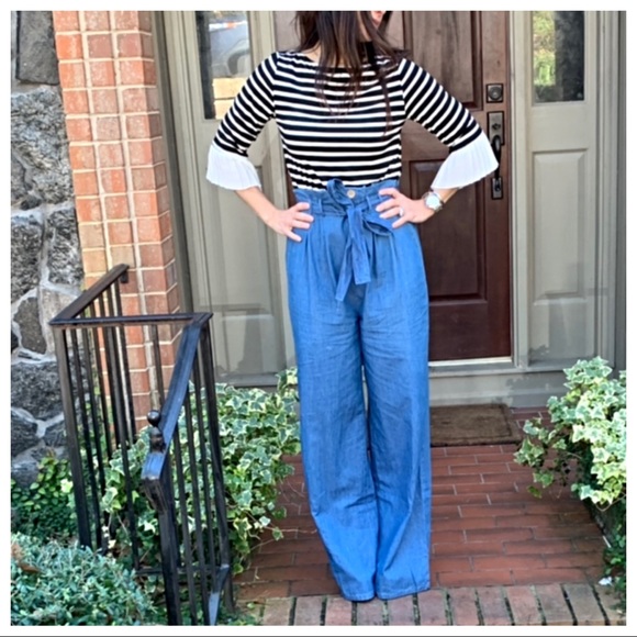 ✨LAST ONE✨Wide leg boho chic light denim jeans - Picture 6 of 8